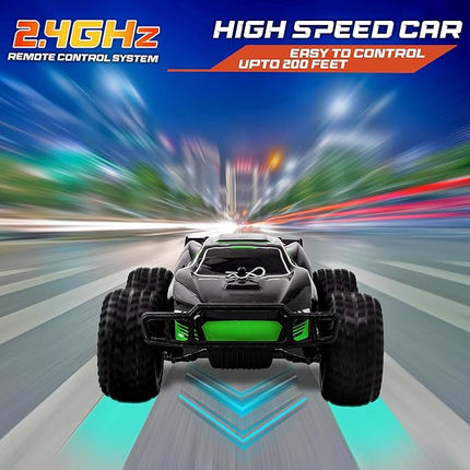 Offroad Remote Control Car for Boys 1:20 - High Speed RC Car for Teens, 20km/h Fast With LED Light, 2 Rechargeable 1000mAh Batteries - All Terrain Gift for Boys