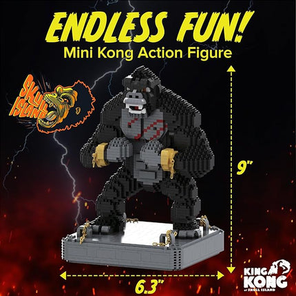 King Kong Building Set (2,310 PCS) – Mini Kong Action Figure from Skull Island – Nano Brick Gorilla Construction Kit for Kids 15+, Adults, Collectors – Movie Display Toy Gift