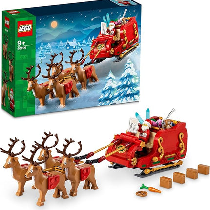 LEGO Santa's Sleigh - Building Toys for Kids, Boys & Girls, Ages 9+ - Indoor Christmas Decorations for Home W/Santa Claus Figurine & Reindeer - Gifts for Boys & Girls - 40499