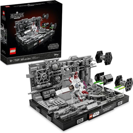 Lego Star Wars Death Star Trench Run Diorama 75329 Set for Adults, Room Décor Memorabilia Gift with Darth Vader’s TIE Advanced Fighter