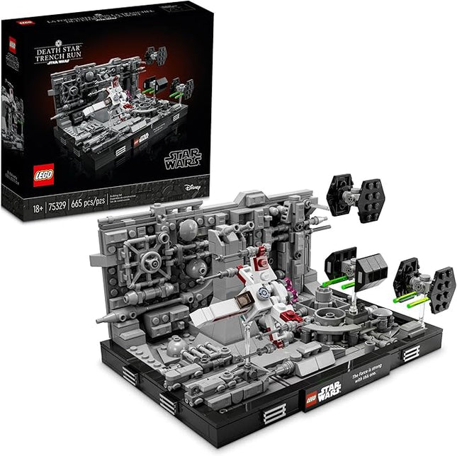 Lego Star Wars Death Star Trench Run Diorama 75329 Set for Adults, Room Décor Memorabilia Gift with Darth Vader’s TIE Advanced Fighter