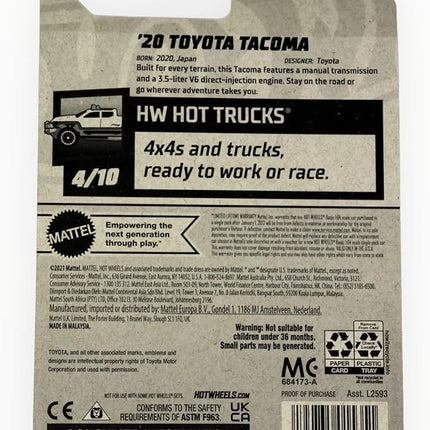 Hot Wheels '20 Toyota Tacoma, Hot Trucks 4/10 - red