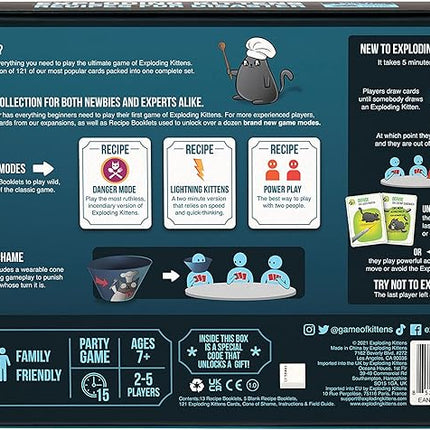 Exploding Kittens Recipes for Disaster 2-5 Players - Ages 7+ - Party & Family Card Game for Kids & Adults