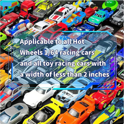 Flex Track 15 Ft Starter Set – Flexible Race Car Ramp Track for Kids, Double-Sided Racetrack for 1:64 Diecast Cars, Compatible with Hot Wheels, Ages 3 & Up with Suction Cups，Blue