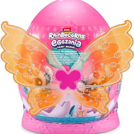 Eggzania Fairy Mania (Rhino) by ZURU, Plush Toy, Collectible Plush, Surprise Eggs, Wearable Accessories, Slime, Toys for Girls