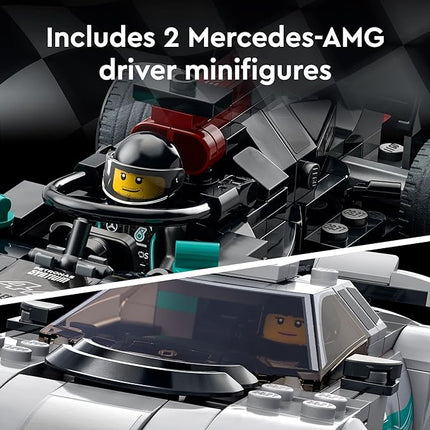 LEGO Speed Champions Mercedes-AMG F1 W12 E, Performance & Project One Toy Car Set, Mercedes Model Car Building Kit, Collectible Race Car Toy, Great Car Gift for Kids and Teens, 76909