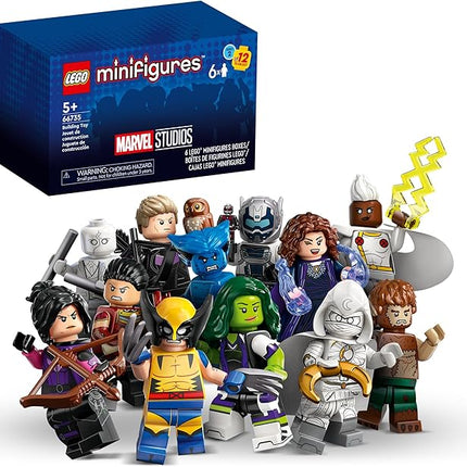 Lego Minifigures Marvel Series 2 6 Pack 66735 Mystery Blind Box, Surprise Collectible Characters for Role Play or to Add to a Minifigure or Marvel Collection, A Gift for Disney and Marvel Fans