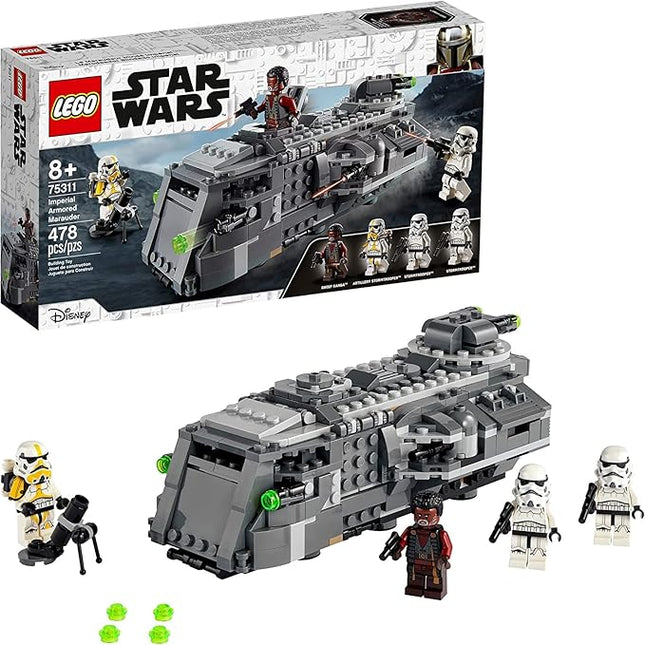 LEGO Star Wars: The Mandalorian Imperial Armored Marauder 75311 Awesome Toy Building Kit for Kids with Greef Karga and Stormtroopers; New 2021 (478 Pieces)