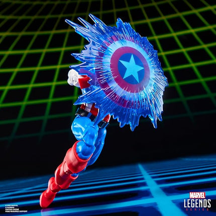 Marvel Legends Series Gamerverse Captain America vs Venom, Retro Video Game-Inspired Collectible 6-Inch Action Figures
