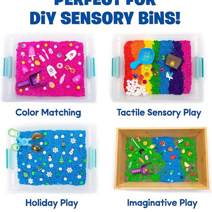 Educational Insights Pluffle® 4-Pack - Sensory Bin Foam Set, No Mess Alternative to Sand Toys & Slime for Toddlers at Home or in The Classroom, Fun Sensory Table Filler, Gift for Kids Ages 3+