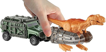 MATCHBOX JURASSIC WORLD DINO TRANSPORTERS TYRANNO-HAULER Vehicle and figure