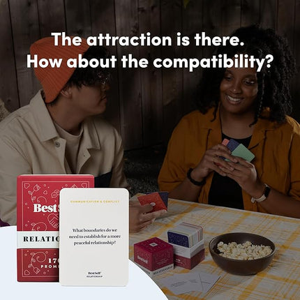 BestSelf Relationship Deck - 150 Discussion Prompts to Create Real Conversations - Perfect Couples Games, Card Games for Adults, and Amazing Gifts for Wife