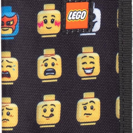 LEGO Trifold Wallet, Kids Unisex Wallet for Boys and Girls, with Clear ID Window, Card and Cash Pockets and Secure Hook and Loop Closure, Minifigure