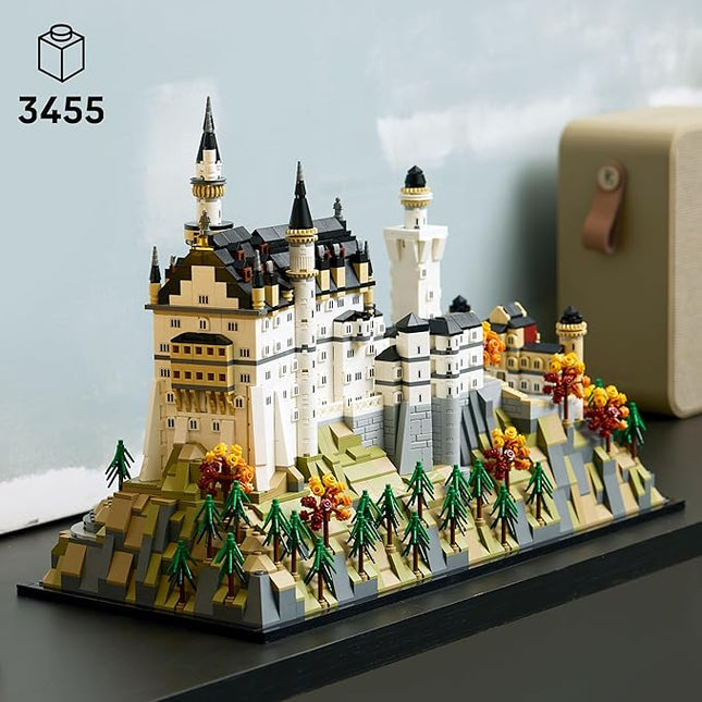 LEGO Architecture Neuschwanstein Castle Building Set - Collectible Bavarian Castle Model Kit for Arts & Crafts - Building Blocks for Adults, Ages 18+ - Gifts for Men and Women - 21063