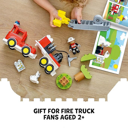 LEGO DUPLO Town Fire Truck 10969 Building Toy Set for Toddlers, Preschool Boys and Girls Ages 2-5 (21 Pieces)