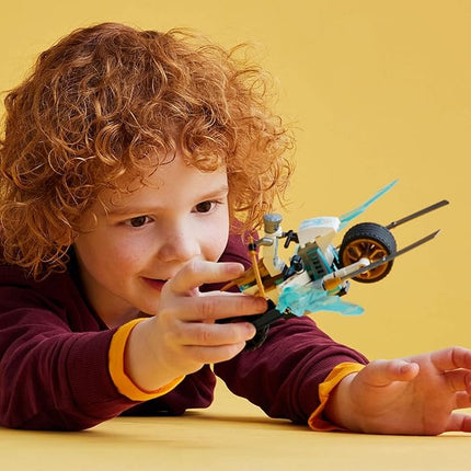 LEGO NINJAGO Zane’s Ice Motorcycle Toy with 1 Minifigure Included, Buildable Model Vehicle, Ninja Gift for Kids Ages 7 and Up, 71816