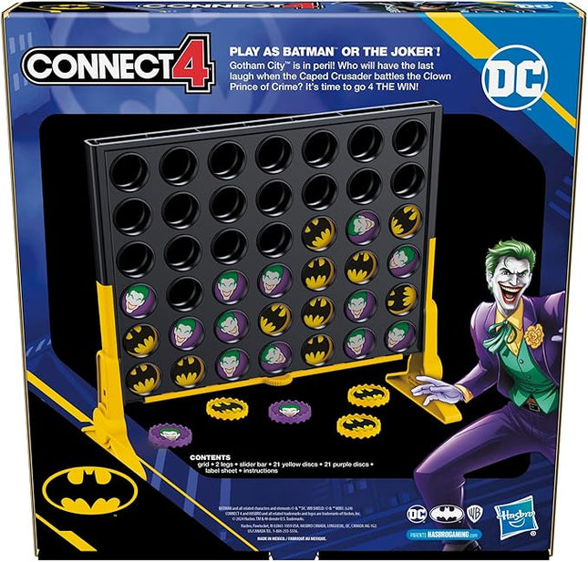 Connect 4 Batman Game | Batman-Themed 4 in a Row Game | Ages 6 and Up| for 2 Players | Strategy Board Games for Kids and Families (Amazon Exclusive)