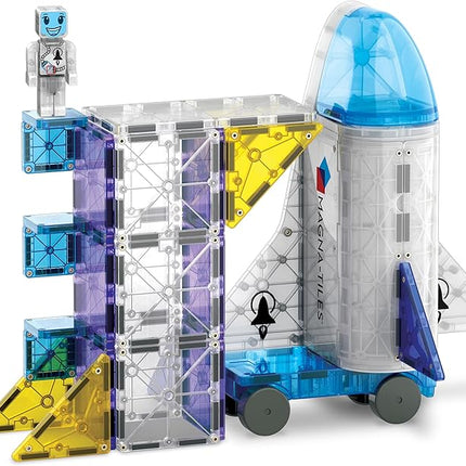 MAGNA-TILES Space 32-Piece Magnetic Construction Set, The Original Magnetic Building Brand
