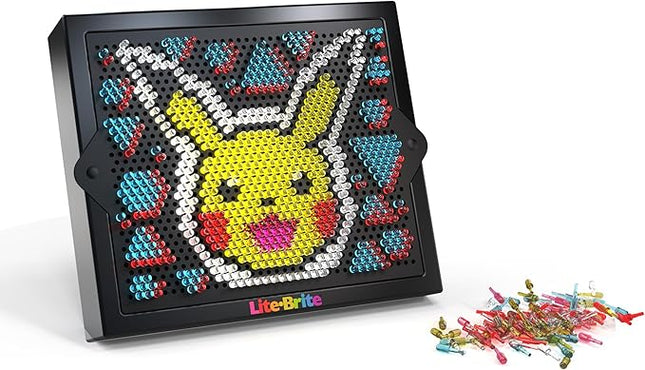 Lite Brite Super Bright HD, Pokemon Edition - Creative Retro Light-Up Screen – Educational Play for Children, Enhances Creativity, Gift for Boys and Girls Ages 6+