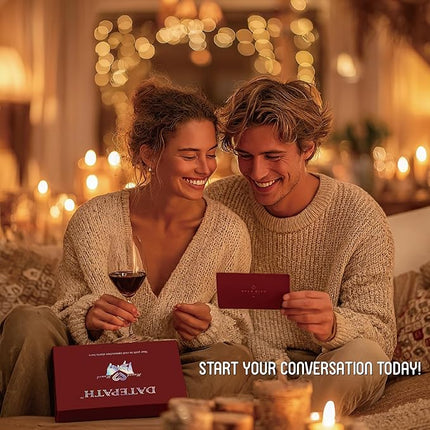 DATEPATH Deep Conversation Cards for Couples - 110 Question Game for 2-4 Players to Build Intimacy, Fun Dating Game for New or Established Couples, Relationship Card Game for Adults Date Night