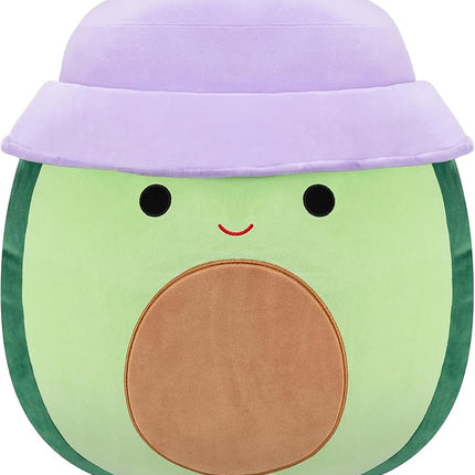 Squishmallows Original 20in Austin The Green Avocado with Bucket Hat – Official Jazwares Plush (Jumbo)