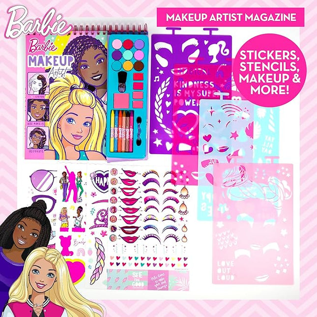 Horizon Group USA Barbie Magazine - Create Hair & Makeup Looks with 130+ Stencils, 180+ Stickers, Crayons & Pretend Makeup