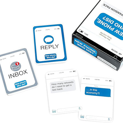 New Phone, Who Dis? Expansion Pack by Relatable, Designed to Add to New Phone, Who Dis? Core Games, The Viral Card Game for Adults, Great for Party Games, Includes 45 Inbox Cards and 135 Reply Cards
