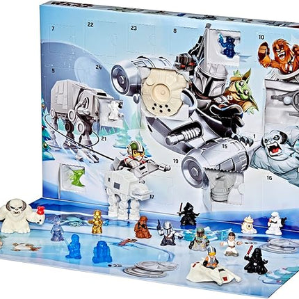 STAR WARS Advent Calendar, 24 Pieces Including Micro Figures & Vehicles, Countdown Calendar, Surprise Toys for Boys & Girls Ages 4+ (Amazon Exclusive)
