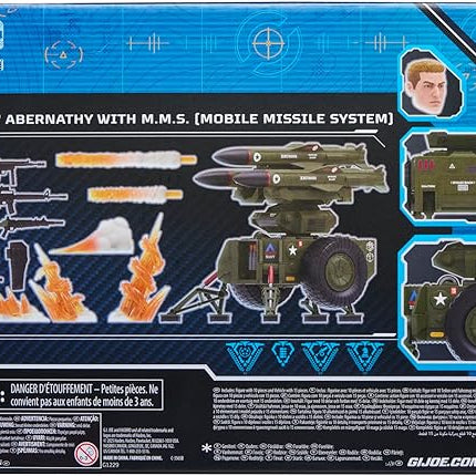 G.I. Joe Classified Series #182, Clayton “Hawk” Abernathy with M.M.S. (Mobile Missile System) Towable Vehicle, Collectible 6 Inch Action Figure Set