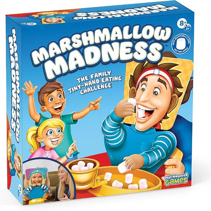 Marshmallow Madness Board Game - Strategy Board Games for Family Game Night for Kids and Adults, Hand-Eye Coordination, Easy Assembly, Double-Sided Face Plates, Ages 8+