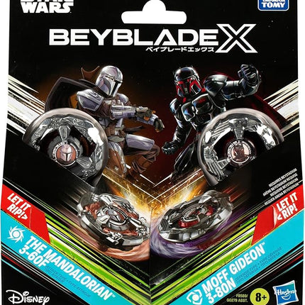 Beyblade X and Star Wars Collab The Mandalorian 3-60F vs. Moff Gideon 3-80N, Multipack