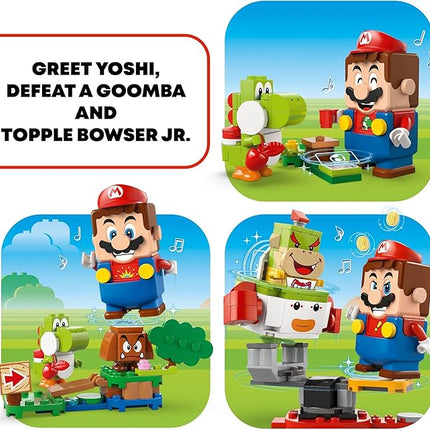 LEGO Super Mario Adventures with Interactive Mario, Bowser Jr.’s Clown Car Playset Vehicle, Yoshi Toy, Mario Playset, Nintendo Toy Gift for Boys, Girls and Gamers Ages 6 and Up, 71439