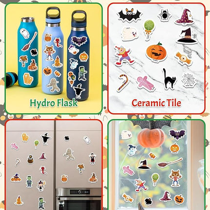 Benresive Reusable Sticker Book for Toddlers 2-4 Years, Fun Travel Stickers for Kids, Waterproof Sticker Books for Toddlers 1-3, Crafts Activities for Todddlers 1-3 2-4 3-5 - Halloween