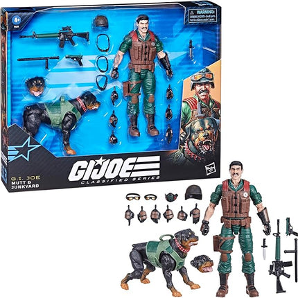 G.I. Joe Classified Series #113, Mutt & Junkyard, Collectible 6-Inch Action Figure & Pet with 16 Accessories