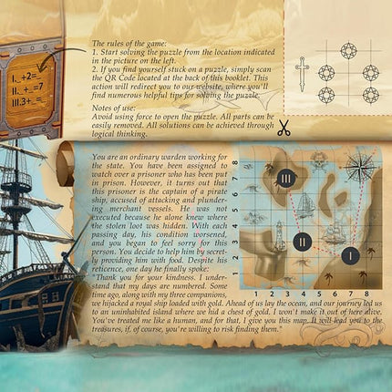 WOODEN.CITY Puzzle Box Treasure Chest - Assemble and Solve Riddles for a Unique Escape Room Experience - Wooden Clue Box Perfect Unique Gift Box - Made in EU