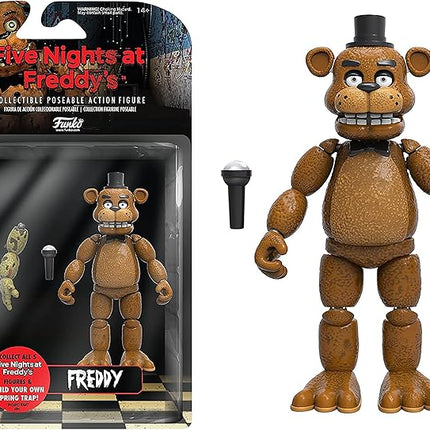 Funko 5" Articulated Action Figure: Five Nights at Freddy's (FNAF) - Freddy Fazbear - Collectible - Gift Idea - Official Merchandise - for Boys, Girls, Kids & Adults - Video Games Fans