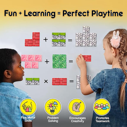 100 Pcs Magnetic Blocks, Magnetic Building Blocks for Kids, Magnetic Cubes for Kids, Magnetic Blocks for Toddlers, Toddler Building Blocks Ages 3 4 5 6 7 8 9 10