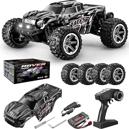 1/16 RTR Brushless Fast RC Cars for Adults, Max 42mph Electric Off-Road RC Truck, High Speed RC Car 4X4 Remote Control Car with 2 Lipo Batteries for Adult