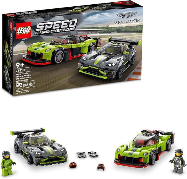 LEGO Speed Champions Aston Martin Valkyrie AMR Pro & Vantage GT3 2 Collectible Model 76910 - Race Car and Toy Set, Includes 2 Driver Minifigures, Great Gift for Boys, Girls, and Teens Ages 9+