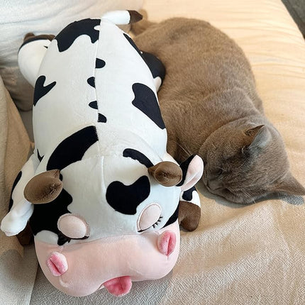 Cow Plush Pillow - 23.6 Inch Cow Stuffed Animal - Birthday Christmas Valentine’s Day Gift for Kids Adults Boys Girls