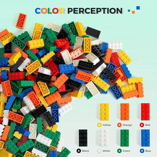 500 Piece Classic Building Bricks and 1 Gray Baseplate, 2x4 Bricks Bulk Creative Building Toys, Blocks Bulk for Kids Ages 6+, 7 Colors(Samll Bricks, 1.25x0.62x0.47 in)