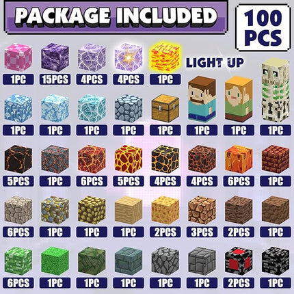 Magnetic Blocks Building Toys Set, Magnetic Building Blocks STEM Construction Toys, 3D Sword Light Up Magnet Cubes Montessori Sensory Stacking Toy for Toddlers Age 3 4 5 6 7 8