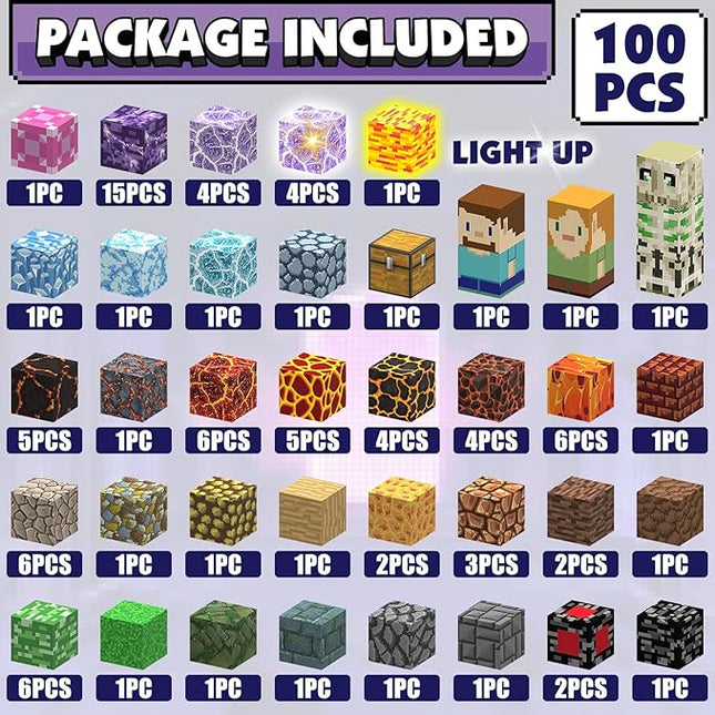 Magnetic Blocks Building Toys Set, Magnetic Building Blocks STEM Construction Toys, 3D Sword Light Up Magnet Cubes Montessori Sensory Stacking Toy for Toddlers Age 3 4 5 6 7 8