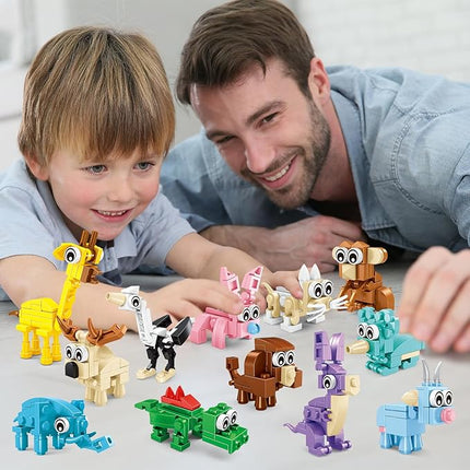 Building Blocks Party Favors with Animal Building Blocks for Kids Birthday Party Supplies
