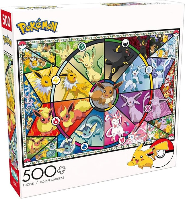 Buffalo Games - Pokemon- Eevee Evolutions Series 1 - 500 Piece Jigsaw Puzzle For Adults -Challenging Puzzle Perfect for Game Nights - Finished Size is 21.25 x 15.00