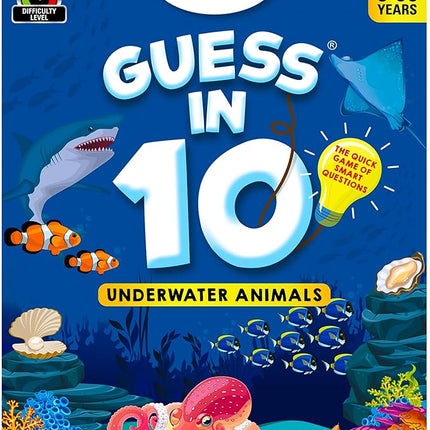 Skillmatics Guess in 10 Underwater Animals, Perfect for Boys, Girls, Kids, and Families Who Love Card Games, Toys, Board Games, Gifts for Ages 8, 9, 10 and Up