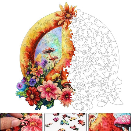 Wooden Puzzles for Adults, Peace Symbol Jigsaw Puzzles, Unique Adult Puzzles 200pcs, Wood Toys Puzzles Best Gift for Adults and Kids Family Brain Games 11.2x11.4 inch