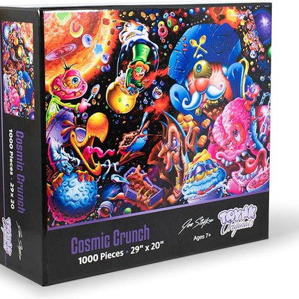 Cosmic Crunch Breakfast Cereal Monster Puzzle by Joe Simko | 1000 Piece Jigsaw Puzzle Toy | Interactive Brain Teaser for Family Game Night | 29 x 20 Inches