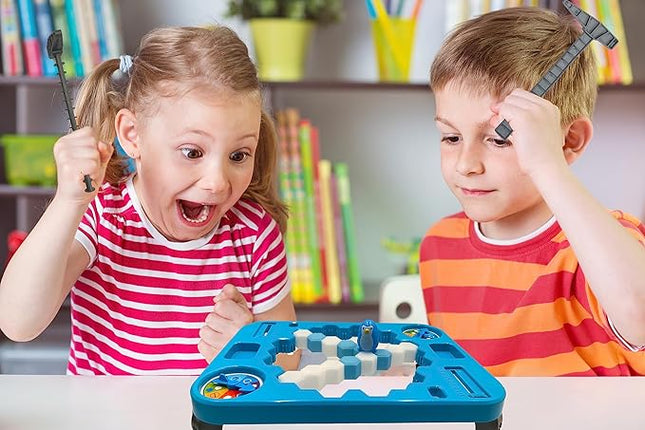 Save Penguin Break Ice Frozen Game for Kids, Protect The Iceberg Penguins Trap on Ice Icebreaker Board Games Toy for Adults Family Childrens Kid Ages 4-8 with Replacement Cubes and Hammer