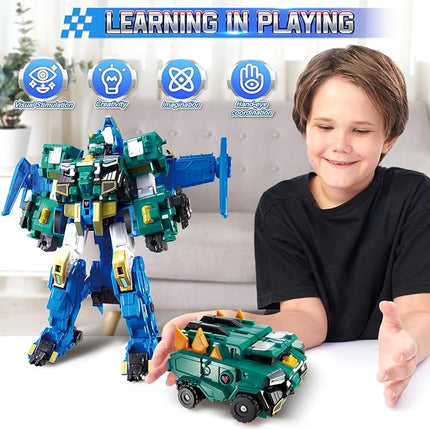 Transformable Robot 3 in 1 Stego Blast Wing, 11.81 Inches, Transforming Toys for Kids, Chariot Toys, Dinosaur Robot for Boys Girls 5 6 7 8 9 10 Years Old